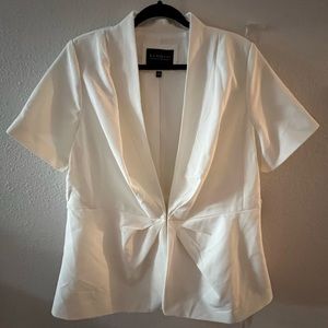 NWOT Eloquii white blazer peplum